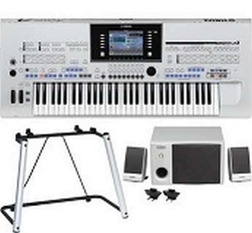 Yamaha Tyros 4 61 Key Pro Arranger mit Yamaha TRS-MS04 Lautsprecher